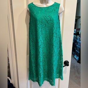 Max Studio Kelly Green Floral Lace XS Sheath Dress